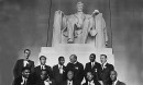 leaders Civil Rights March Lincoln Memorial People Places Adult Males Famous People Monuments Memorials and Cemeteries