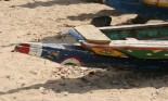 prow of a boat on the beach