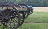 Line of civil war cannons