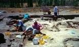 Archaeologists at the ancient archaeological site of Catalhoyuk, central Anatolia, Turkey