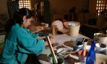 artist working with ceramics