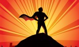 Silhouette of super hero