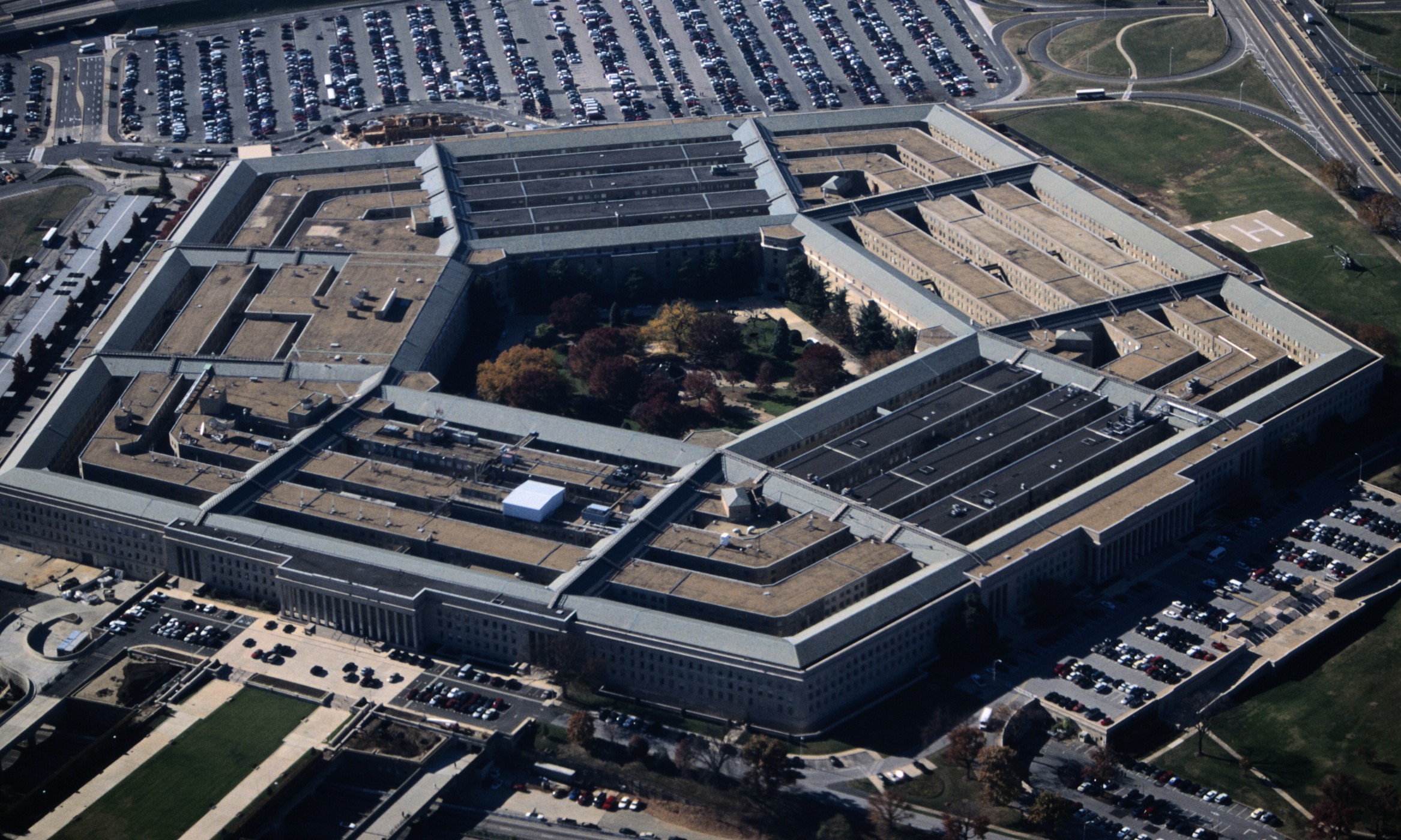 Aerial View of the Pentagon in Virginia
