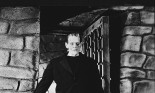 Frankenstein walking through open gate