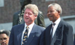 Photograph of President William J. Clinton with Nelson Mandela at the Philadelphia Freedom Festival , 07/04/1993