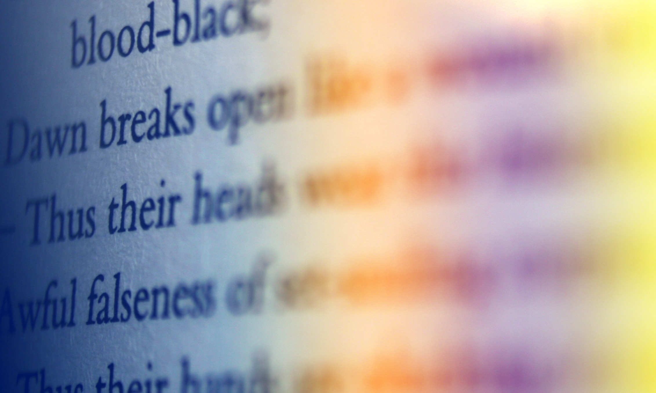 Close-up of words typed on a piece of paper