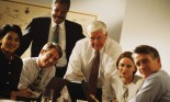 Group of businesspeople around table