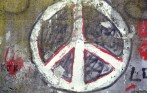 Peace Symbol Graffiti on a Wall