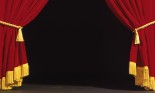 Red velvet theater curtains