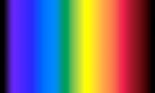 Colors from visible light which are small part of the electromagnetic spectrum.