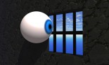 Computer Art Image of Eyeball Looking Through Prison Bars