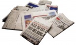 Assorted newspapers