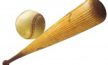 Baseball bat and ball