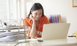 Chinese businesswoman working at desk