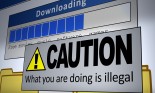 Computer generated image of an illegal download alert