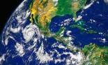 Satellite image of a hurricane off the west coast of Mexico