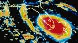 Satellite image of hurricane over Florida