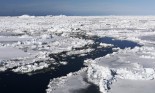 Aerial view of sea ice in the Weddell Sea, Antarctica