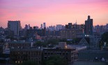 Harlem cityscape at dusk