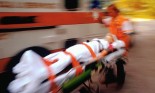 ambulance and patient on trolly