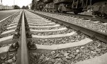 Rail tracks, diminishing perspective