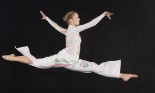 Ballerina jumping in air