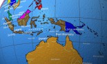 Globe Showing Australia, Indonesia and Melanesia