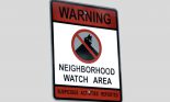 Neighborhood crime watch sign