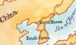 Map Showing Korean Peninsula