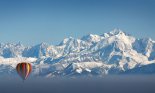 Hot air balloon at Mt Blanc, French Alps