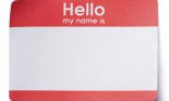 Hello name tag sticker