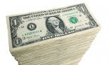 Stack of U.S. one dollar bills