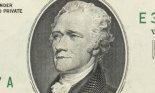 Portrait of Alexander Hamilton on the United States $10 bill