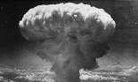 Mushroom cloud from atomic bomb detonation