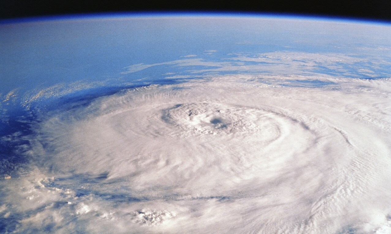 Hurricane viewed from space