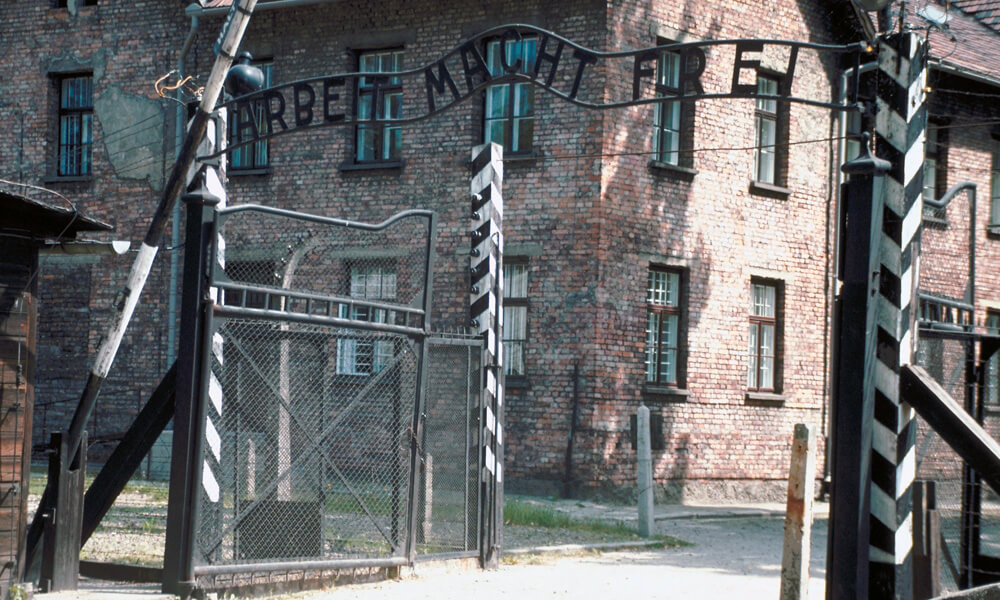 Entrance to Auschwitz concentration camp