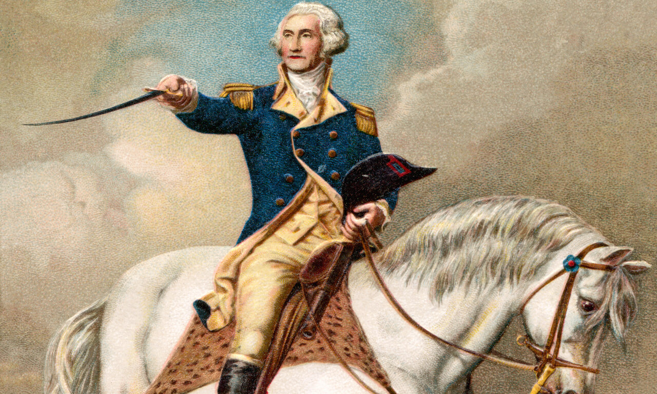 General George Washington - ''First in war, first in peace and first in the hearts of his coontrymen.'' A 1911 vintage illustration