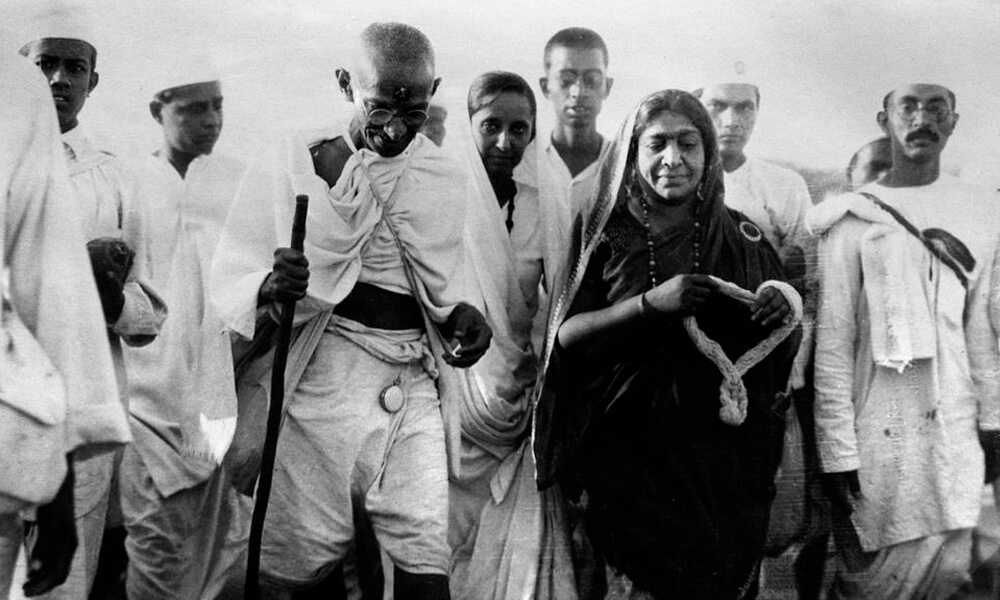 Mahatma Gandhi and followers