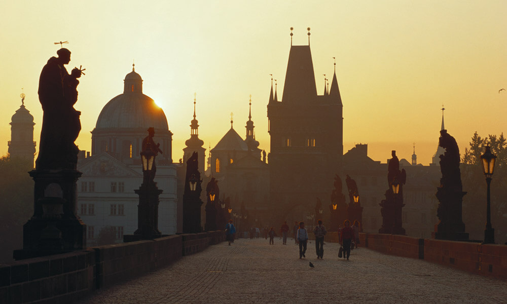 Photo of Prague at dusk