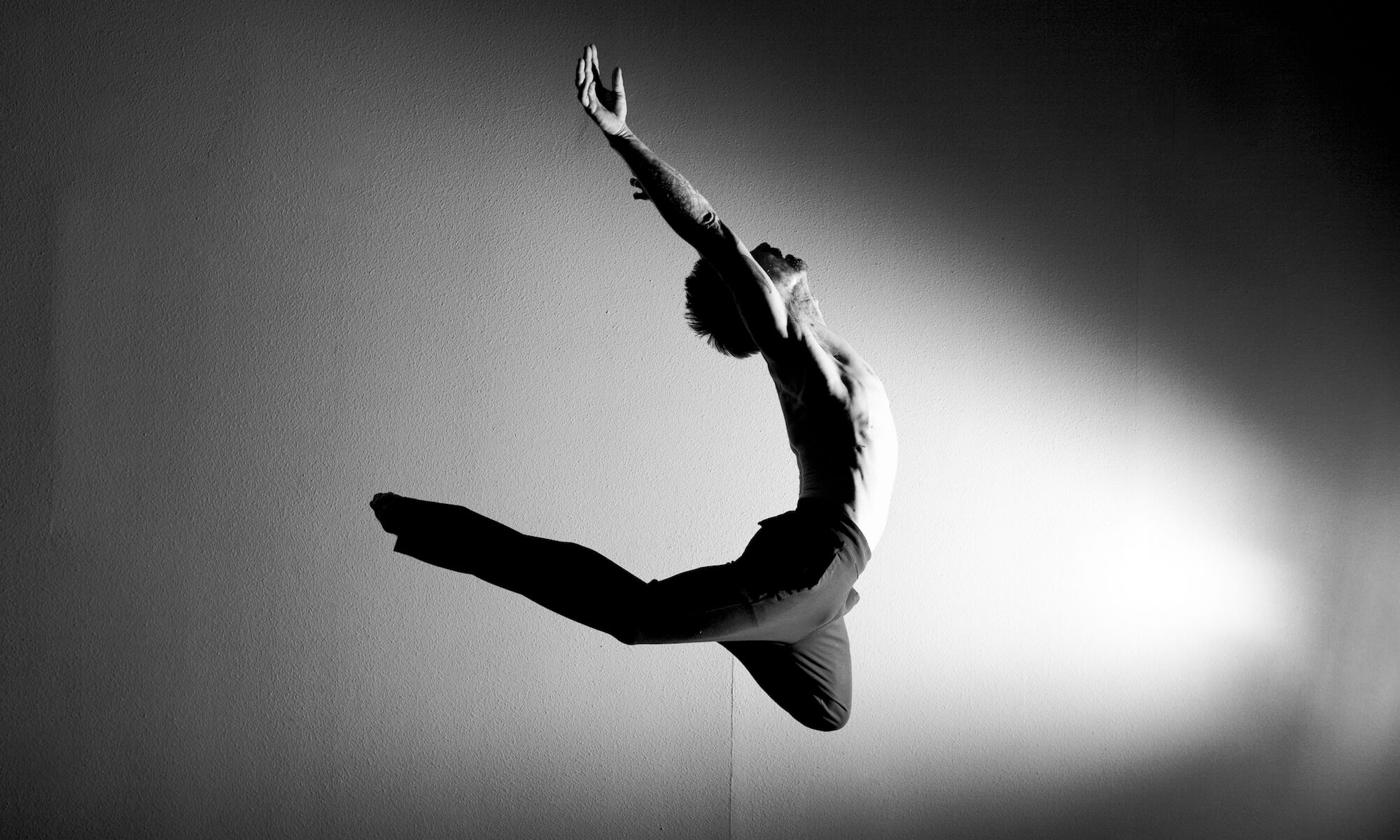 Dancer in mid-air