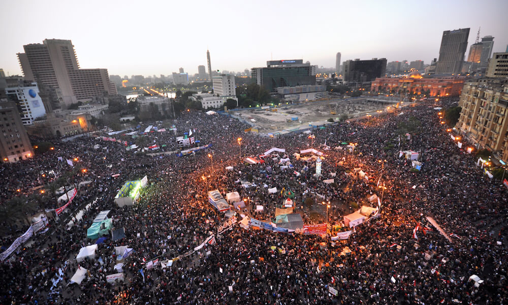 Tahrir Square, Cairo, Egypt, January 25, 2012, the first anniversary of the Egyptian revolution