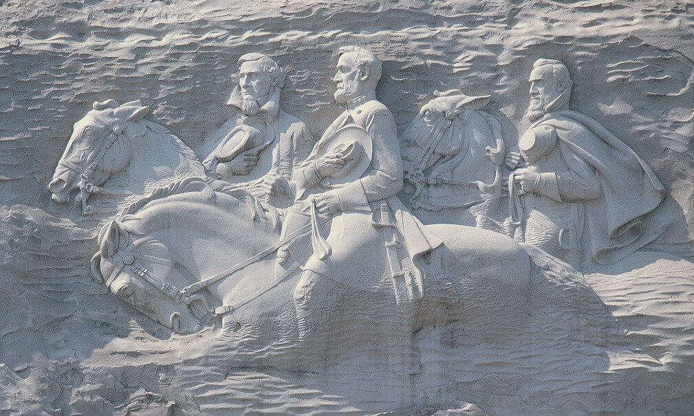 Confederate Civil War Memorial carving, Stone Mountain Park, Georgia