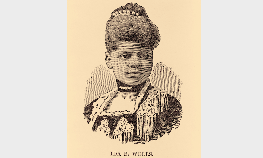woodcut of Ida B. Wells