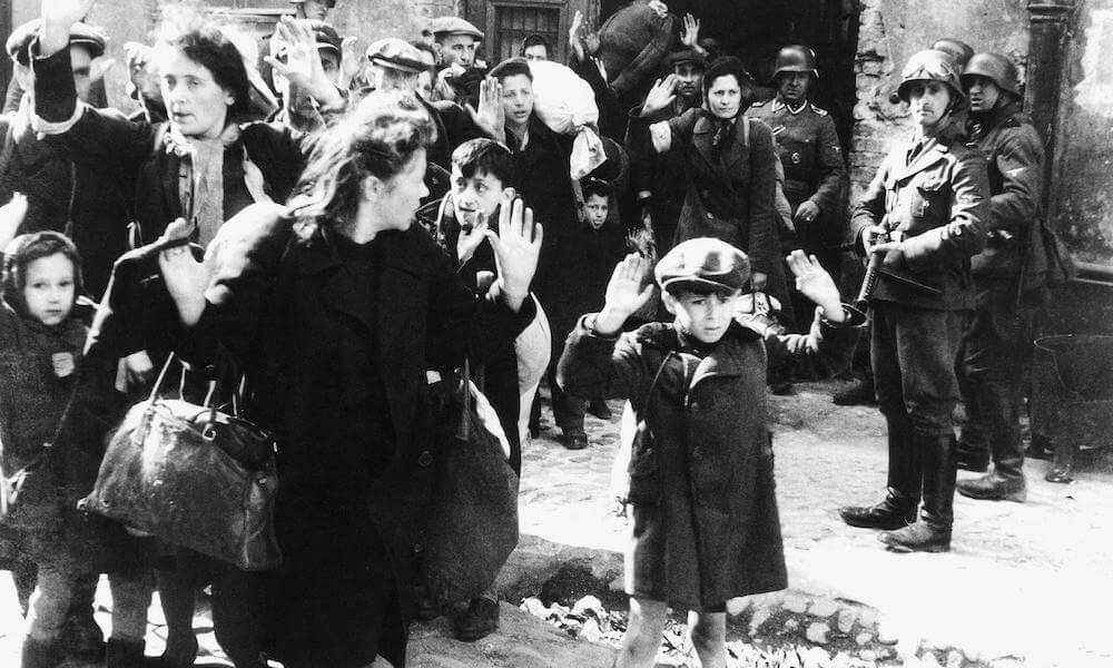 Polish Jewish resistance women, captured after the destruction of the Warsaw Ghetto in 1943.