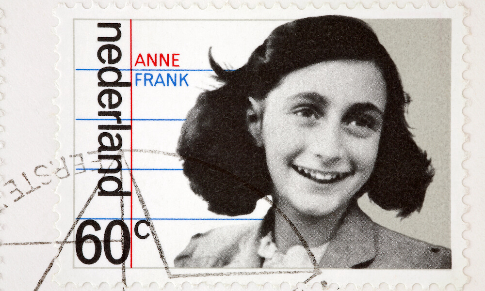 Anne Frank Nederland postage stamp