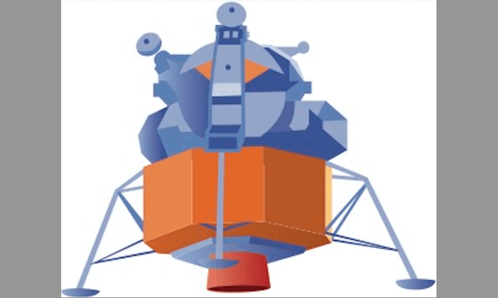Illustration of a lunar lander