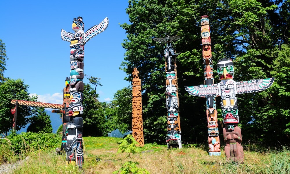 Totems in Stanley Park, Vancouver Canada