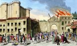 Rendering depicting siege on Bastille during French Revolution