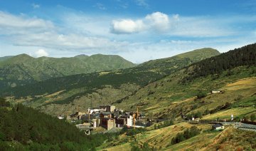 France, Europe, Pyrenees Mountains region, Andorra, villages, towns, hills, mountains