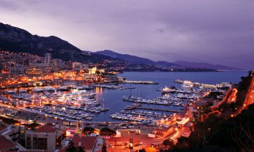 Monaco Waterfront at Night